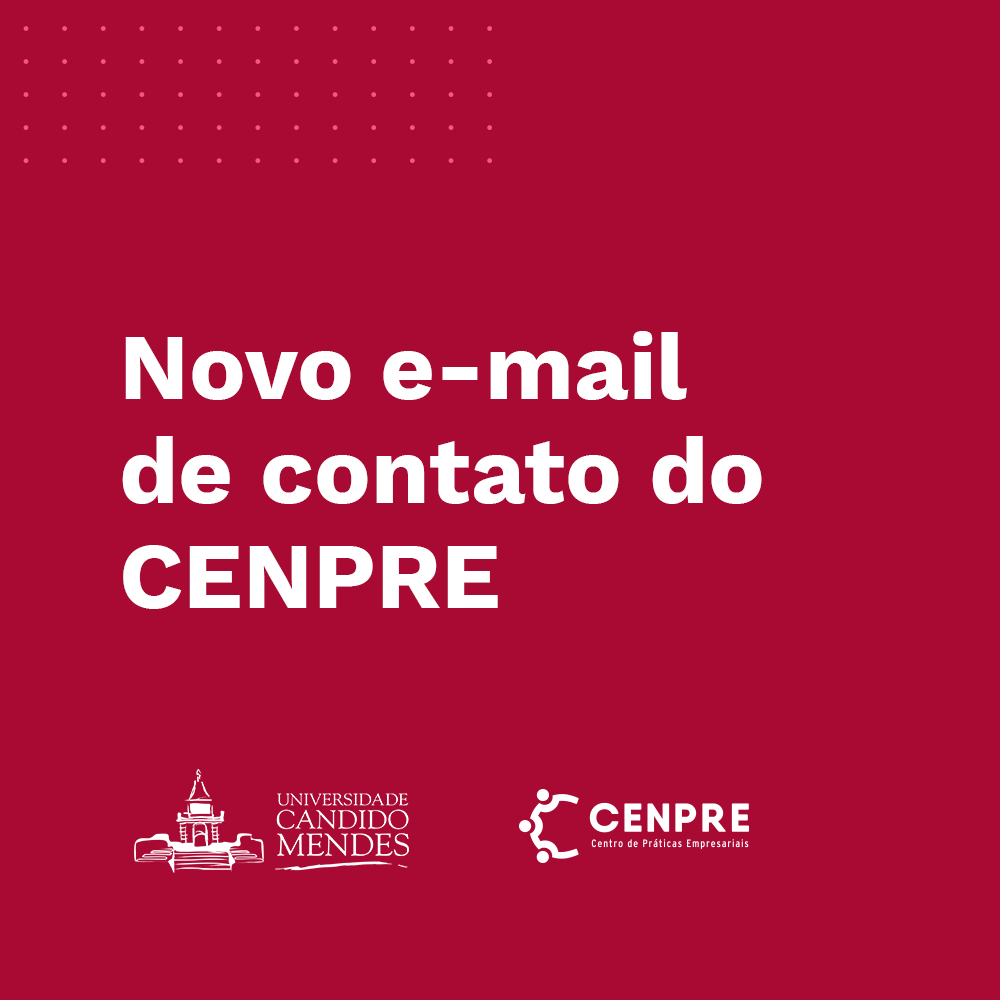 Novo e-mail de contato do CENPRE